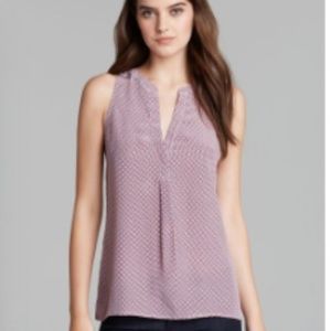 JOIE Aruna Silk Tank Foulard Print Hi Lo Hem XS